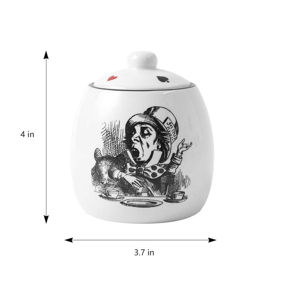 Mad Hatter Ceramic Sugar Jar. - Picture 6 of 7